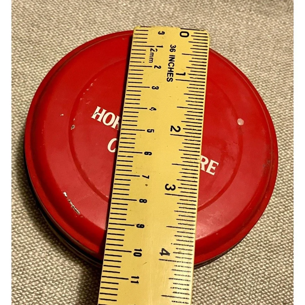 Vintage Canape Hors D'oeuvre Cutters Set 12 Piece Metal Tin Made in Japan Red